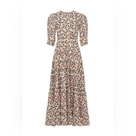 $390 retail ~ RIXO Multicolor Floral Long Sleeve Dress size xs - Picture 6 of 8